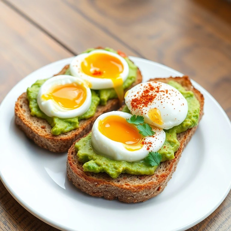 Tostadas de aguacate y huevo pochado
