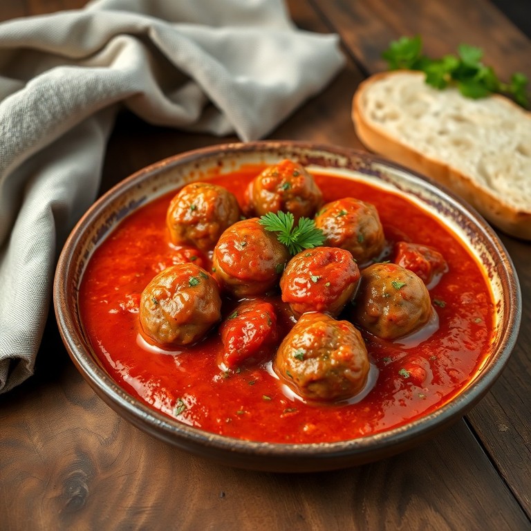 Albóndigas en Salsa de Tomate Casera