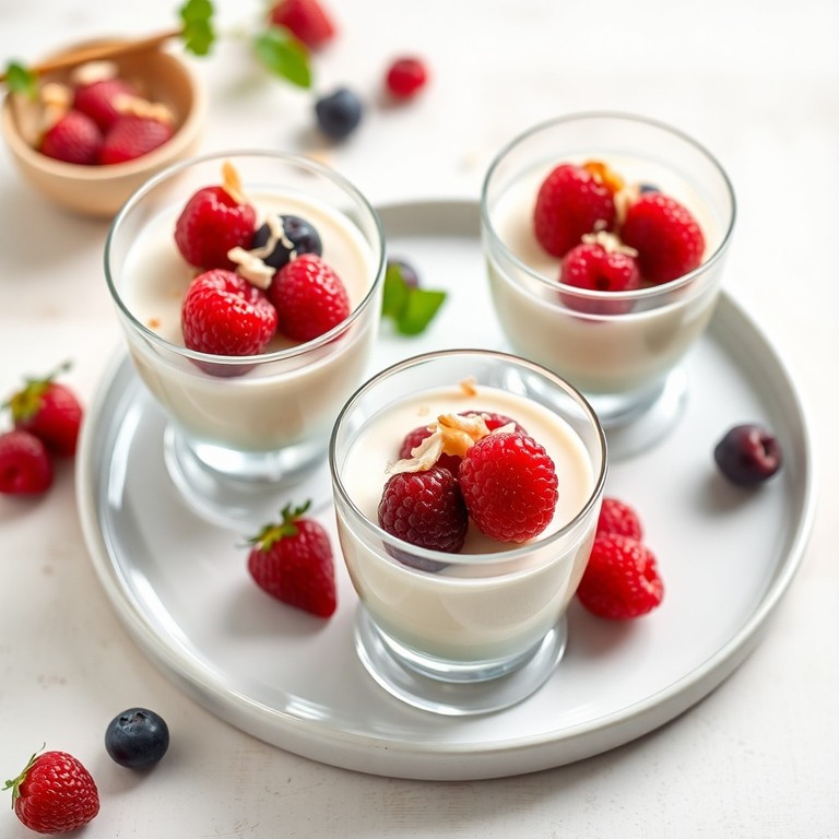 Romige Honing-Panna Cotta met Slagroom (Honing Achteraf Toegevoegd)