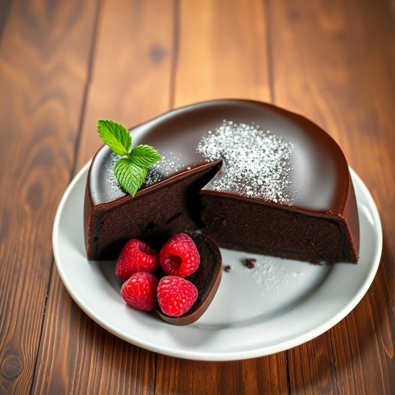 Gâteau fondant au chocolat noir