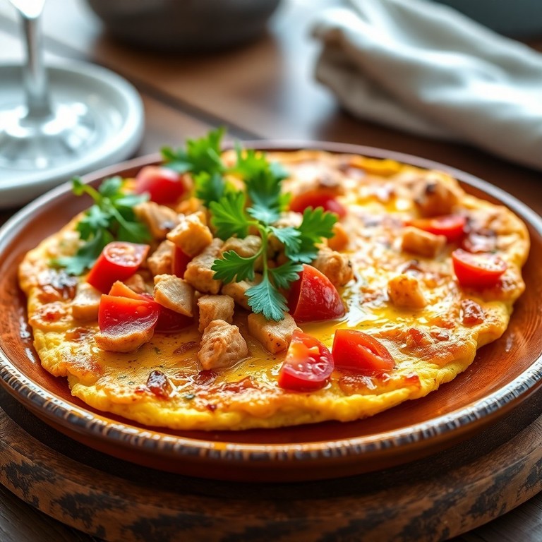 Tortilla de Frango e Tomate ao Estilo Espanhol