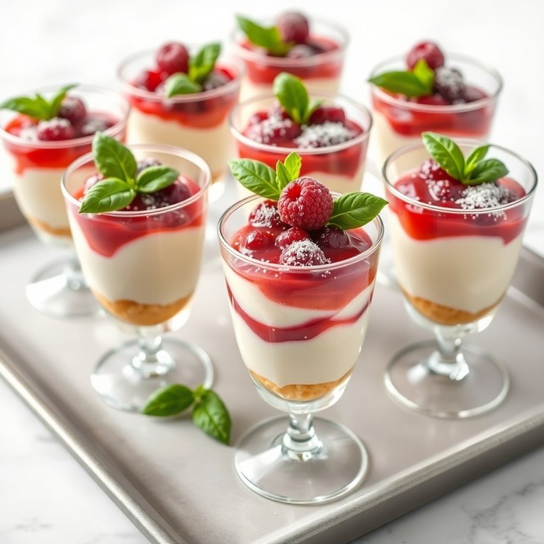 Verrine de fromage blanc à la fraise et basilic