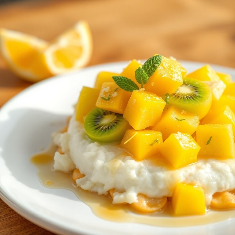 Tapioca Cremosa com Frutas Tropicais