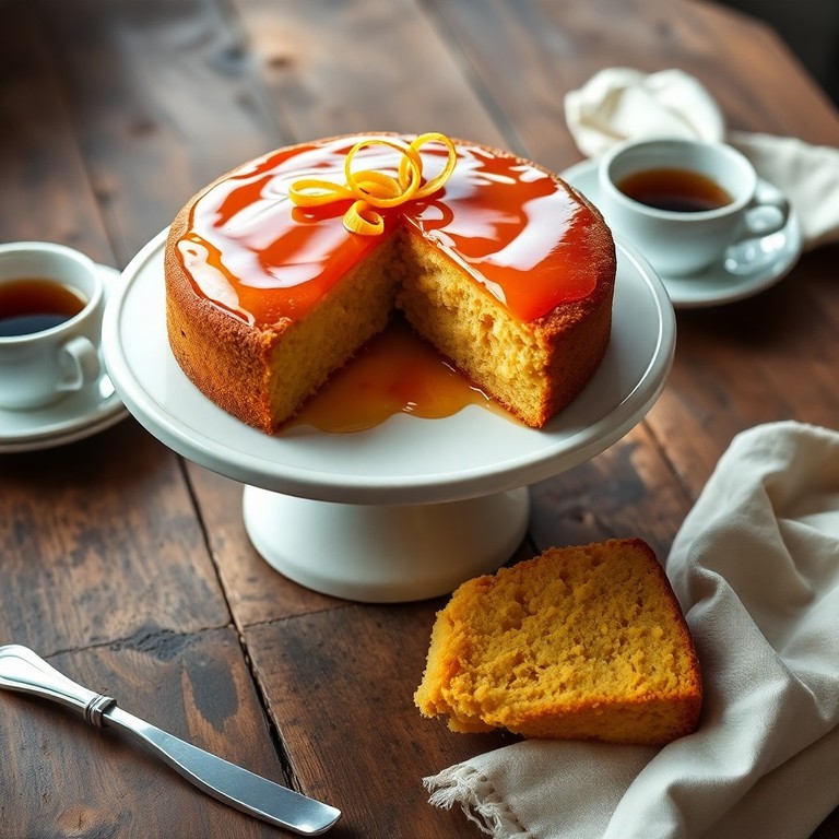 Bolo de Laranja Fofo com Xarope Açucarado