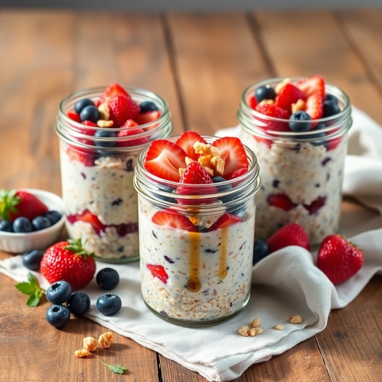 Beeren-Porridge im Glas