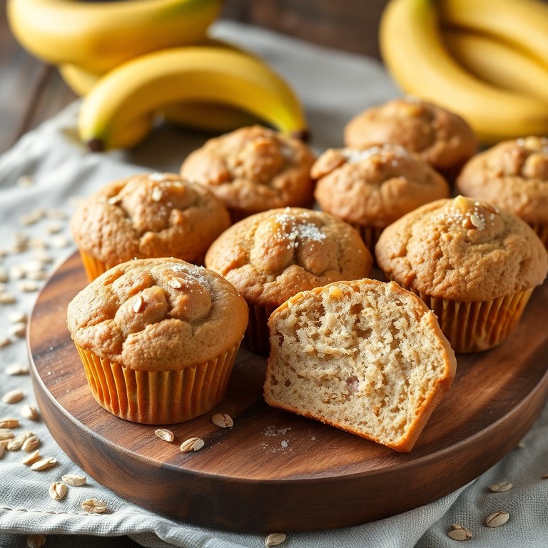 Baked Banana Oat Muffins