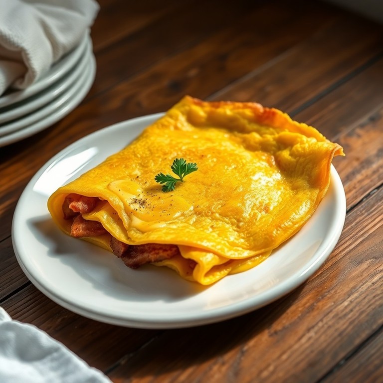 Omelette Classique à l'Emmental et aux Lardons