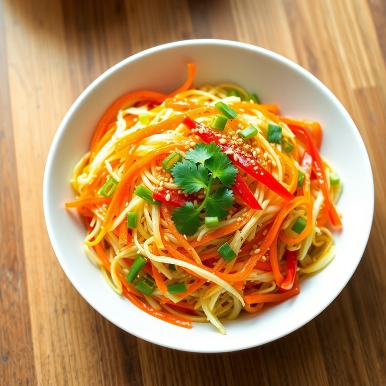 Salade croquante aux légumes asiatiques