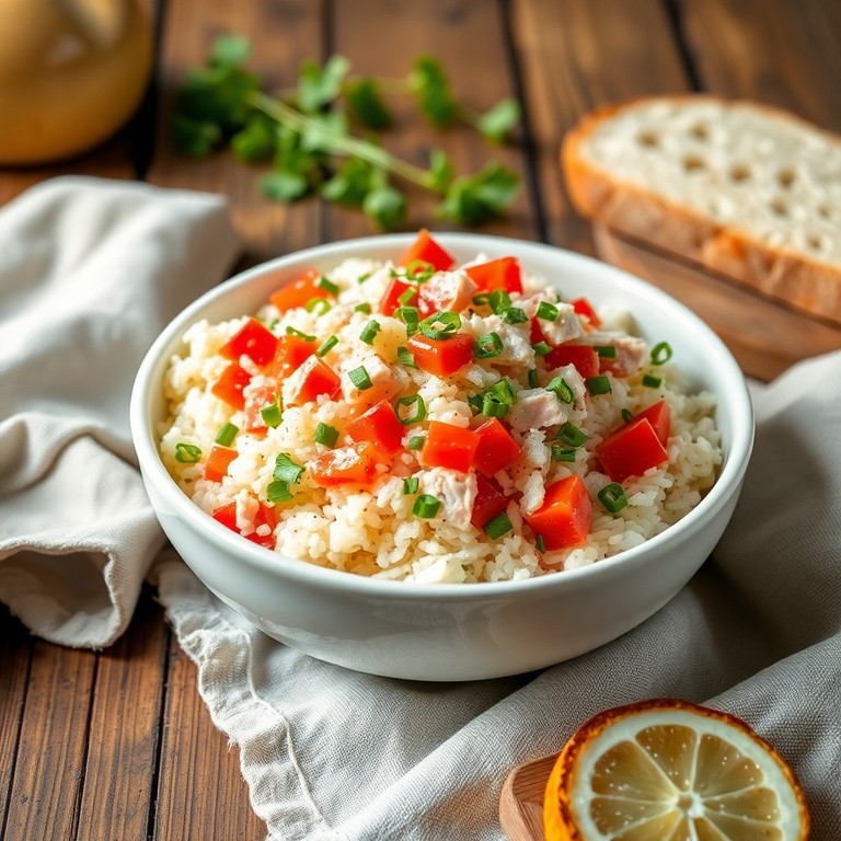Salade de Riz au Thon et Poivron Cru