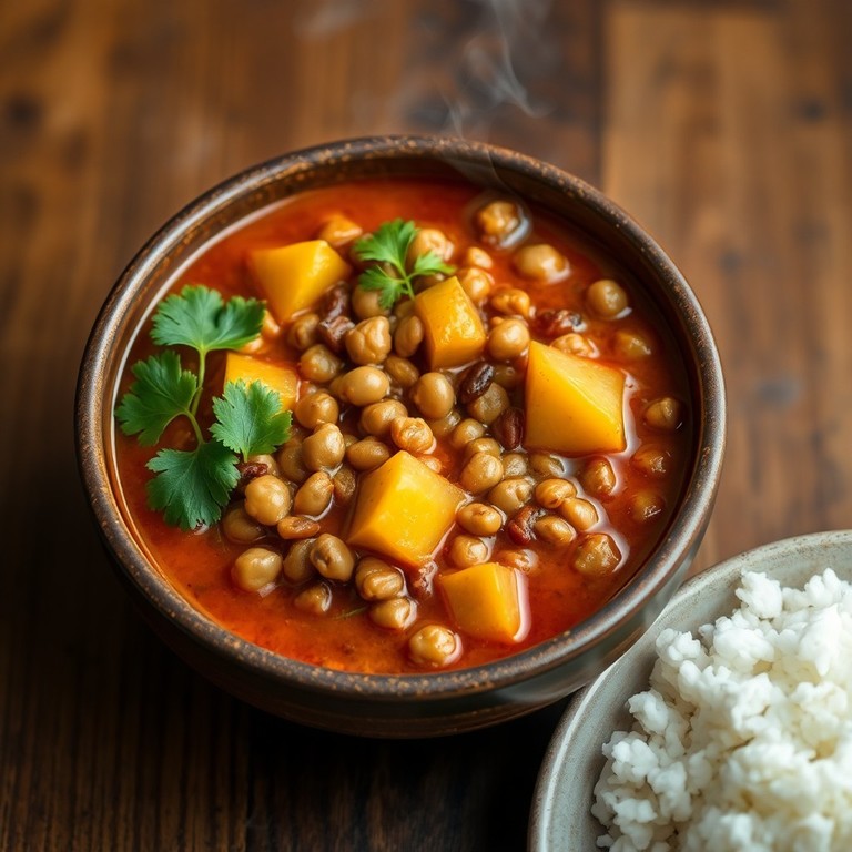 Hearty Lentil and Chickpea Stew
