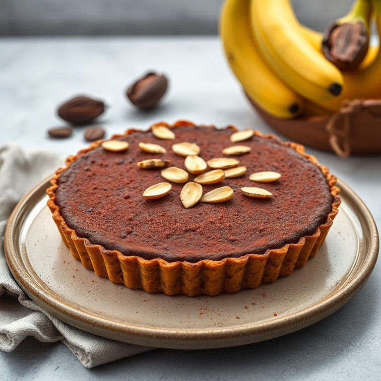 Tarta de Banana y Almendra con Cacao Amargo