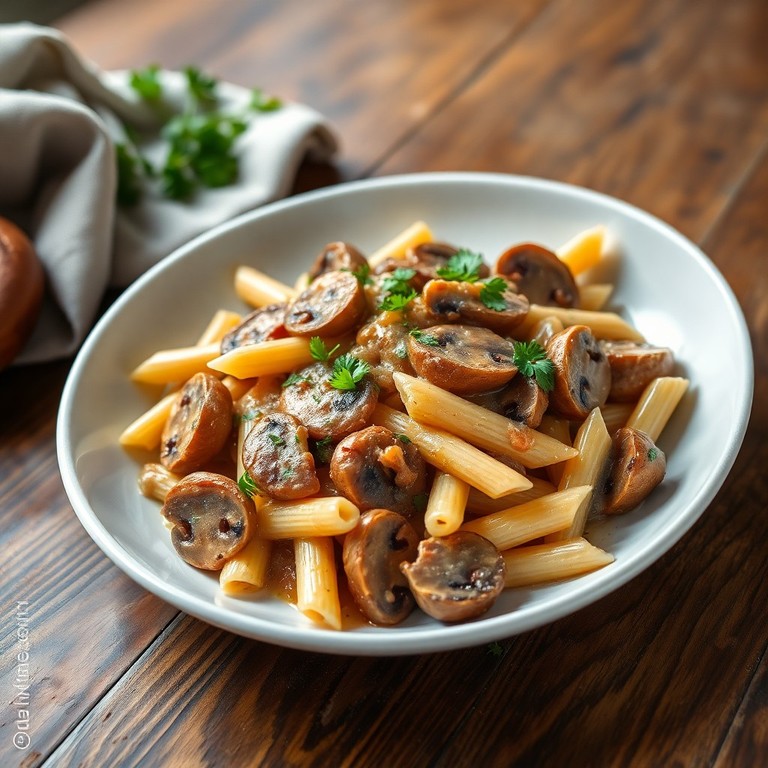 Vegane Pilz-Ragout-Pasta
