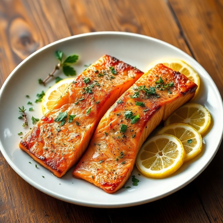 Air Fryer Salmon with Lemon and Herbs