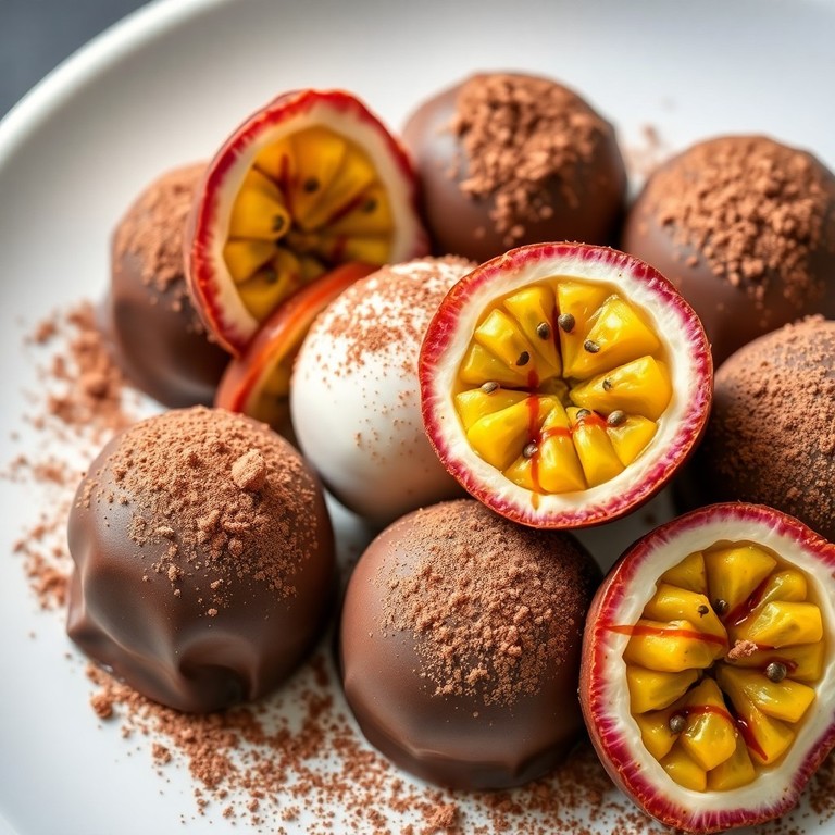 Trufas de Chocolate con Maracuyá y Cacao Vainilla