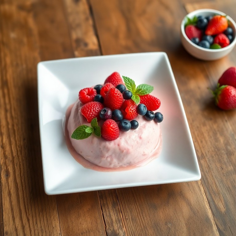 Semifreddo Vegano de Frutas Vermelhas com Leite de Coco