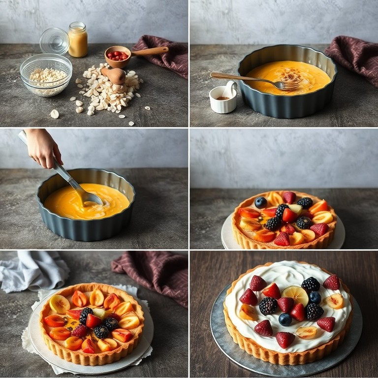 Tarta de Almendra y Frutas con Fotografías Paso a Paso