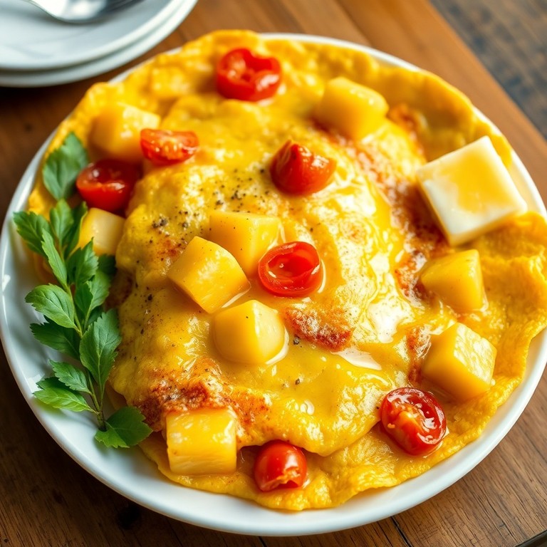Omelete de Batata com Tomate