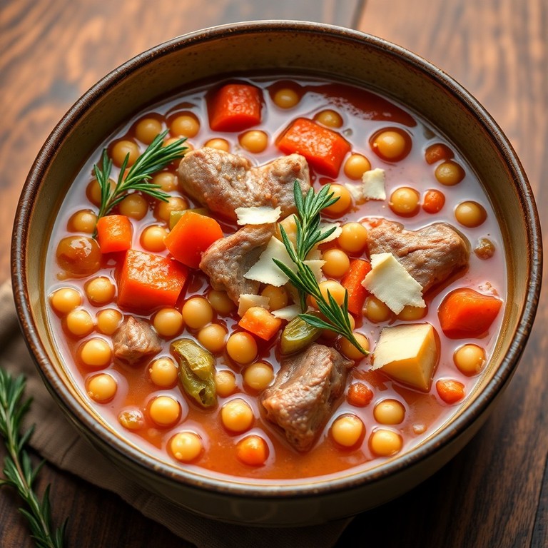 Zuppa di Ceci e Maiale – Kichererbsensuppe mit Schweinefleisch
