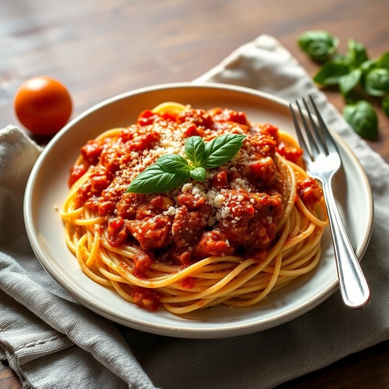 Espaguetis con Salsa Roja Casera