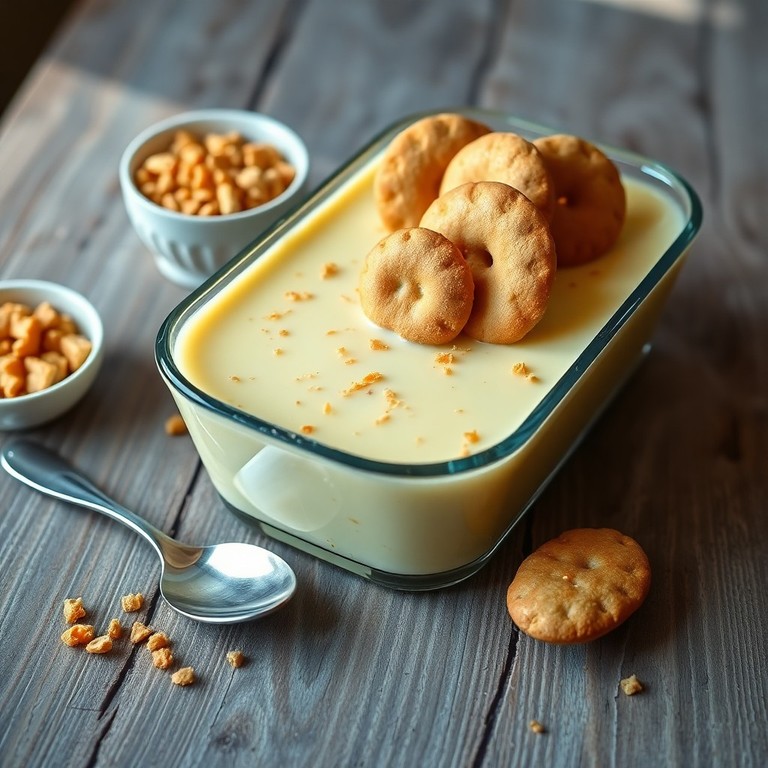 Pudim Gelado de Leite Ninho e Bolacha Maisena