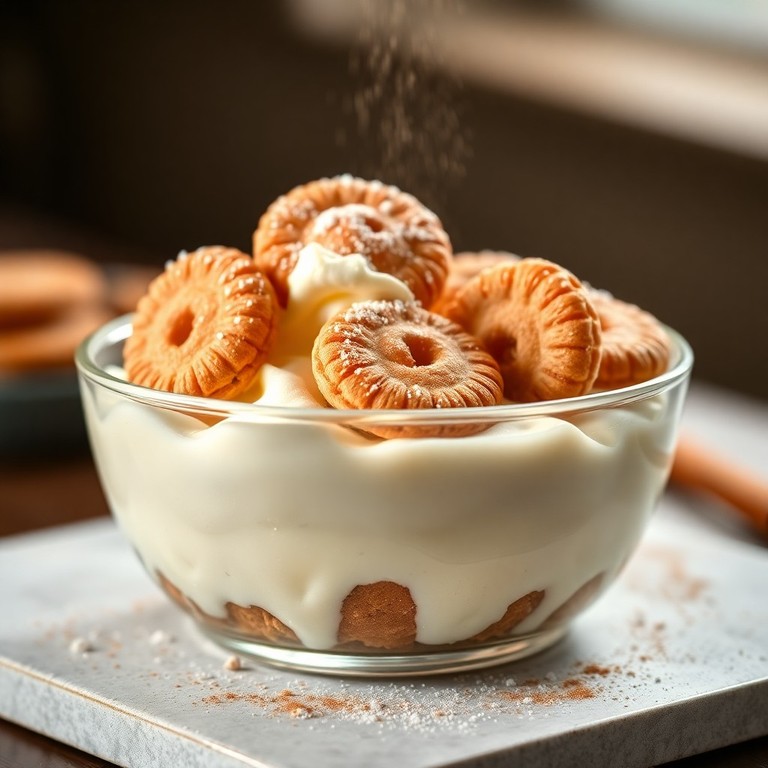 Pudim Gelado de Leite Ninho e Bolacha Maisena com Toque de Canela