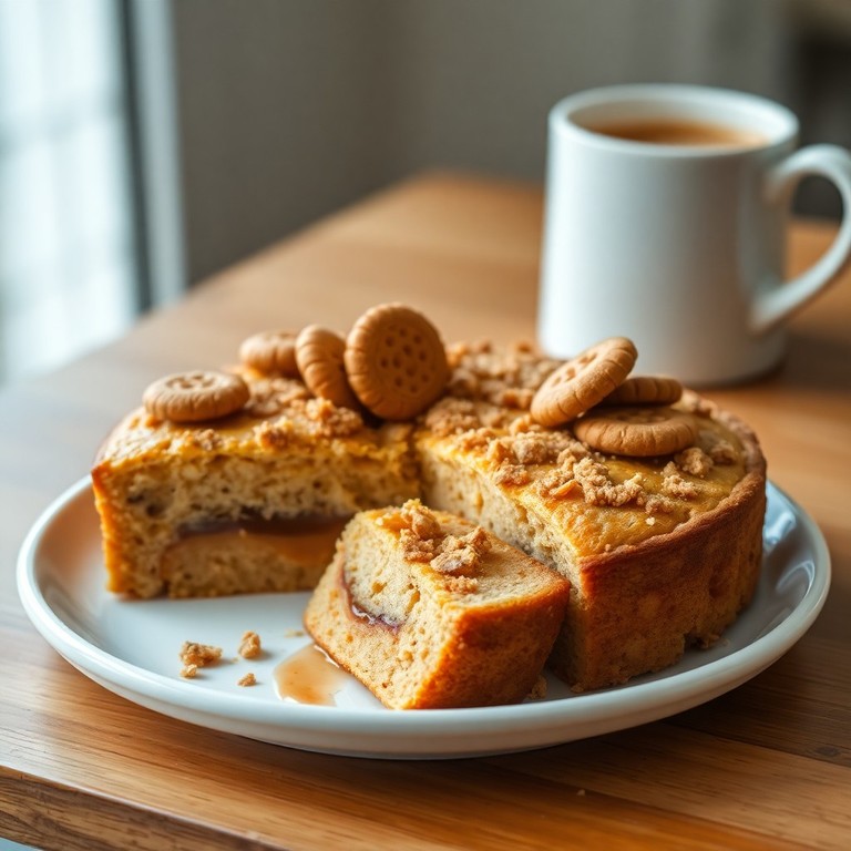 Bolo de Banana com Crosta de Biscoito