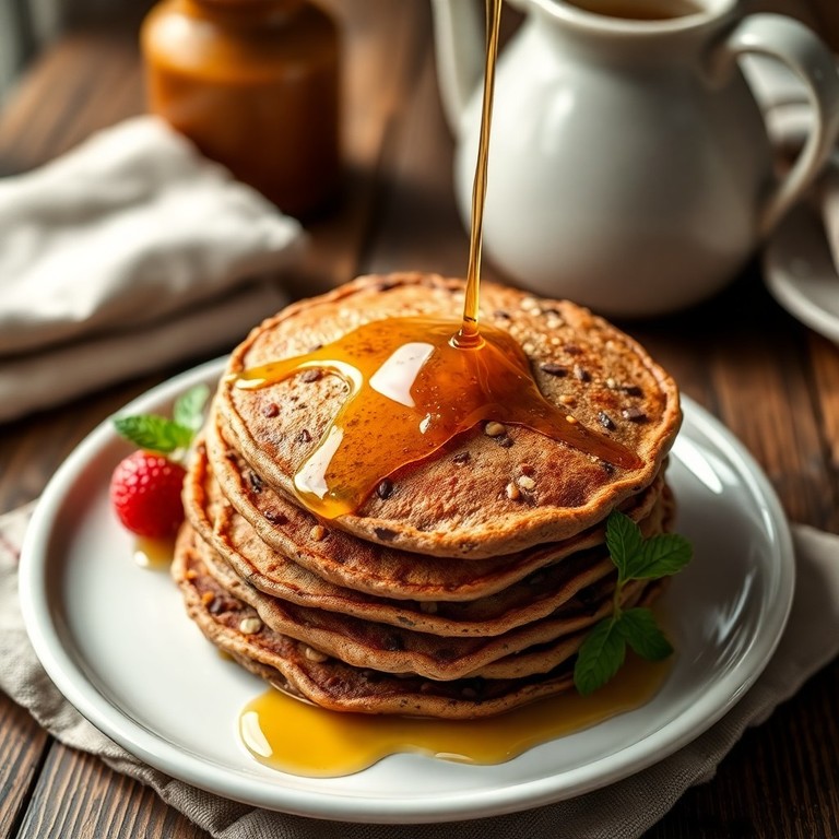 Panquecas de Aveia com Chocolate e Mel