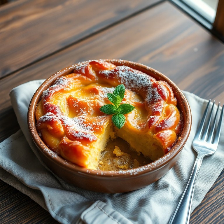 Clafoutis aux œufs, miel et farine