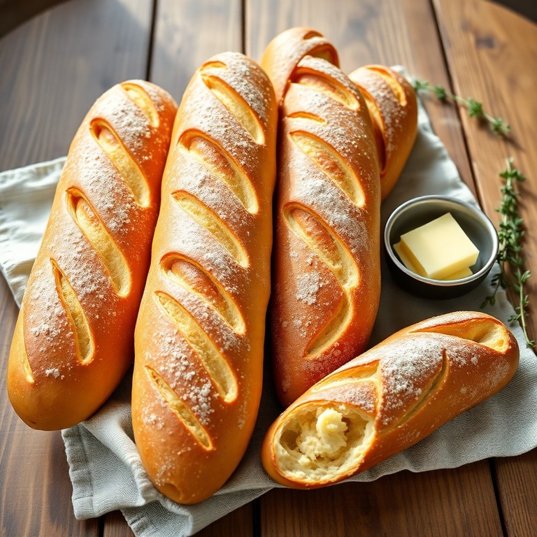 Französische Baguette-Brötchen