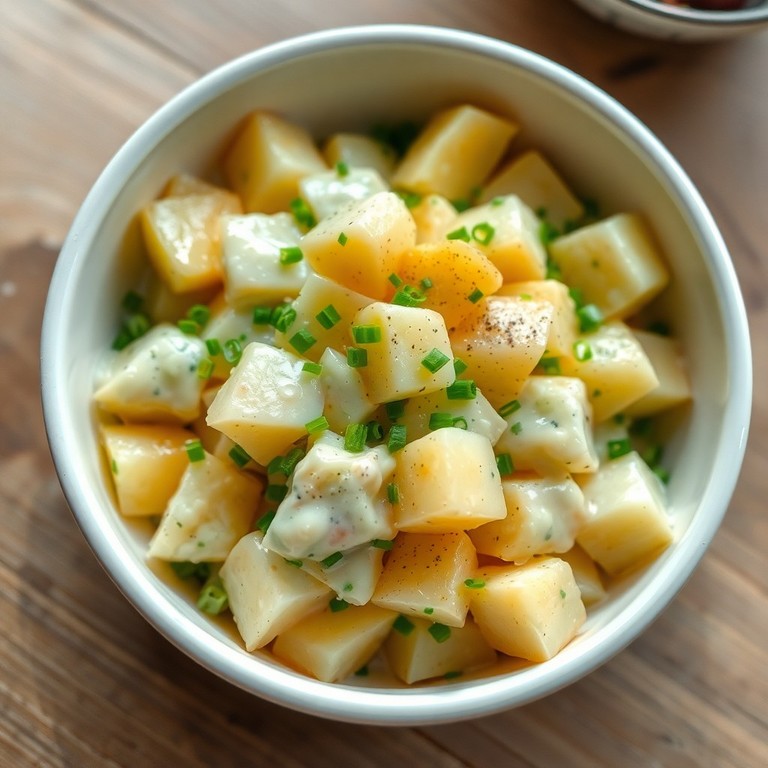 Cremiger Kartoffelsalat mit Apfel und Schnittlauch