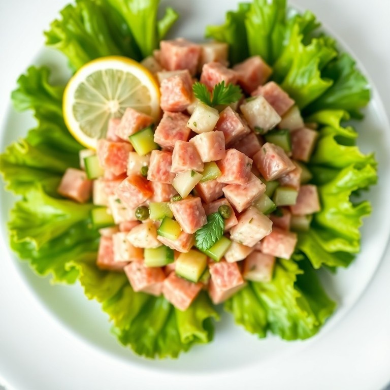 Tartar de salchicha y pepino
