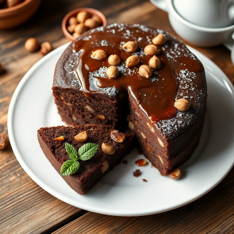 Gâteau moelleux au chocolat et noisettes