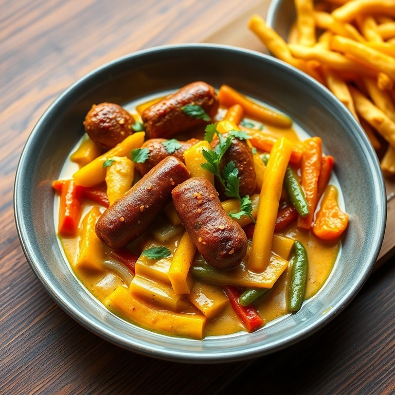 Curry Épicé de Merguez et Légumes Croquants