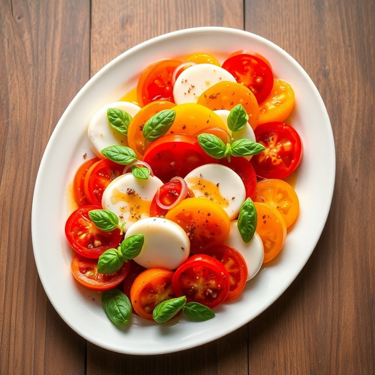 Mediterraner Tomaten- und Mozzarella-Salat