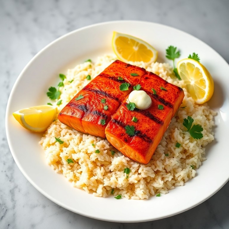 Lachs-Tandoori mit Basmatireis
