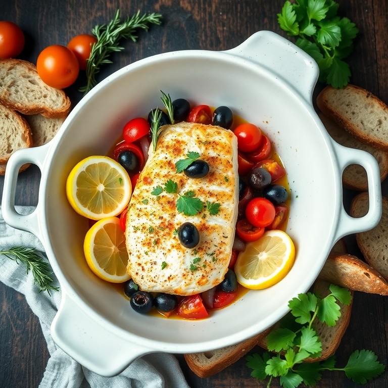 Gebackener Kabeljau mit Mediterranen Kräutern