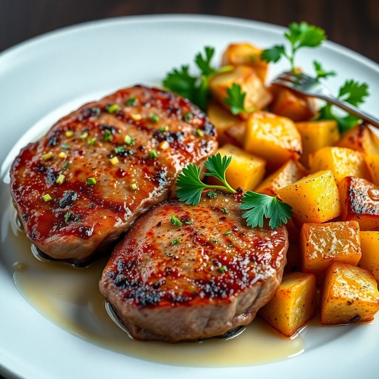 Filé Mignon ao Alho com Batatas Crocantes
