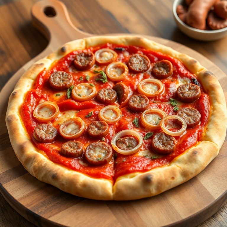 Pizza de Linguiça Caseira