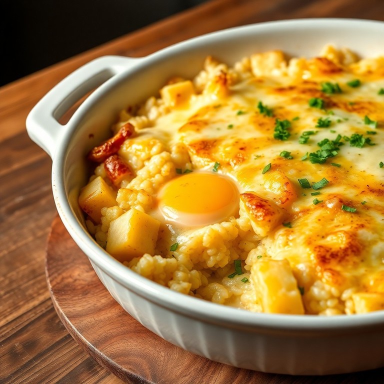 Arroz de Forno com Batatas e Ovo