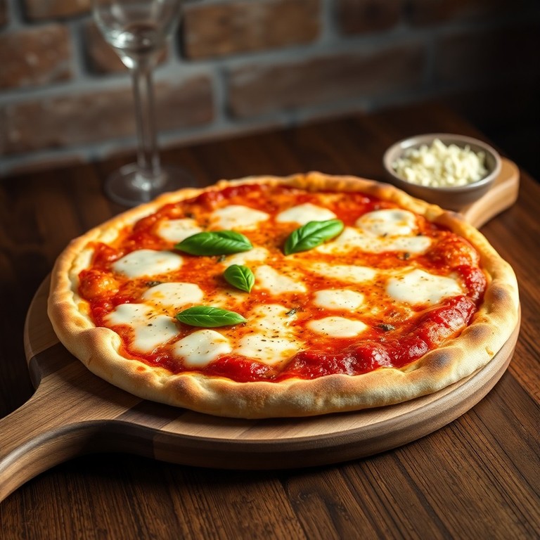 Pizza Clássica de Queijo e Molho de Tomate