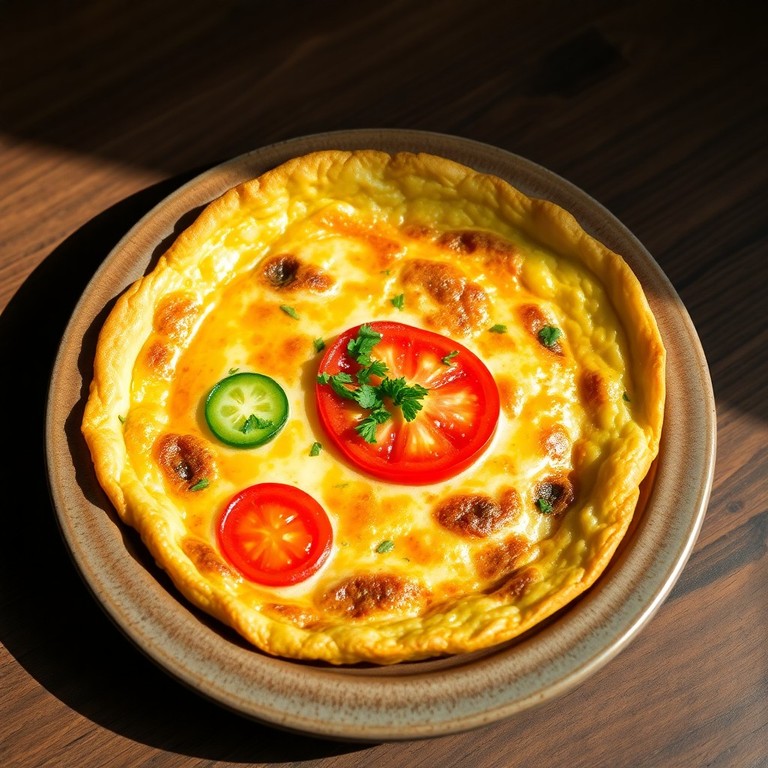 Frittata de ovos com tomates e pepino