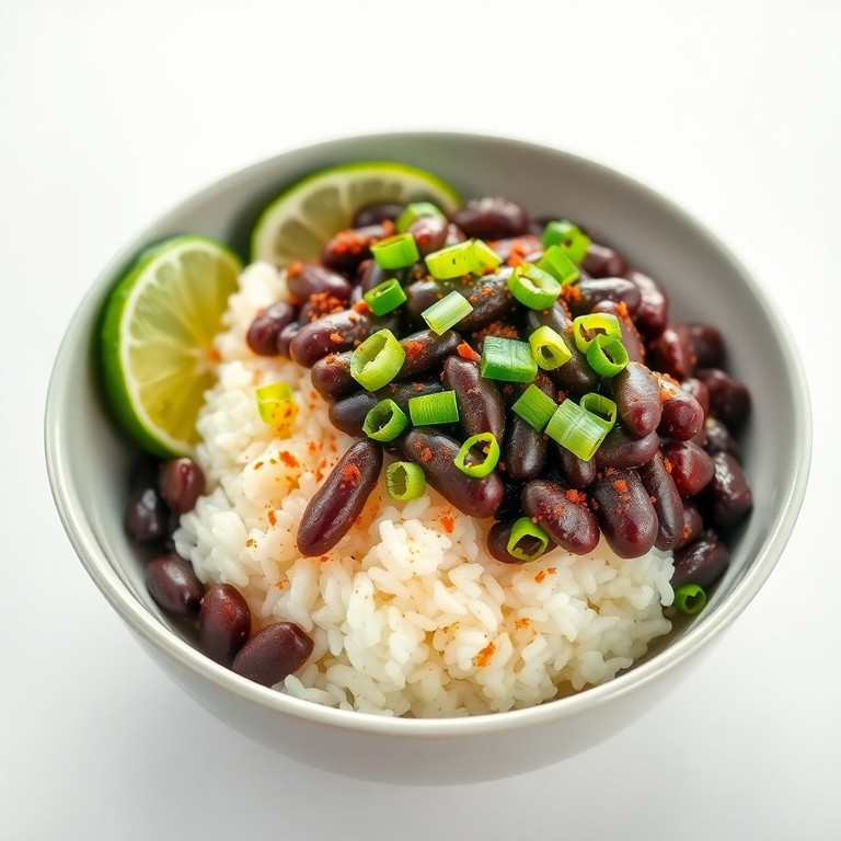 Bean and Green Onion Rice Bowl