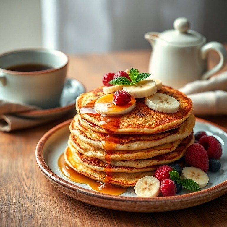 Pancakes à la banane et aux œufs