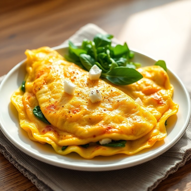 Omelette aux épinards et feta