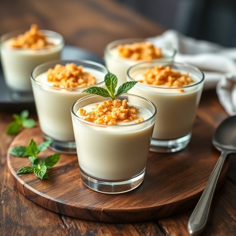 Panna Cotta de Natas com Crosta de Ovo Maltine
