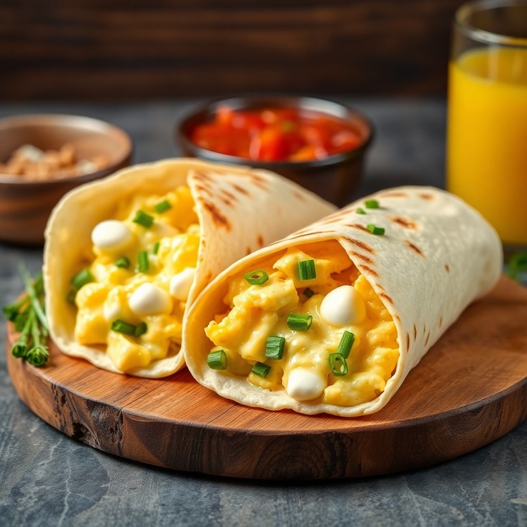 Wrap de Ovos Mexidos e Queijo