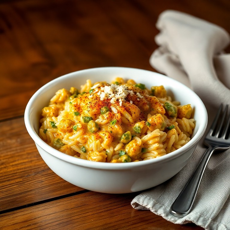 Arroz Cremoso com Creme de Leite e Chimichurri
