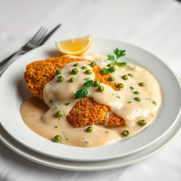 Grüner Pfeffer Schnitzel in cremiger Sahnesoße