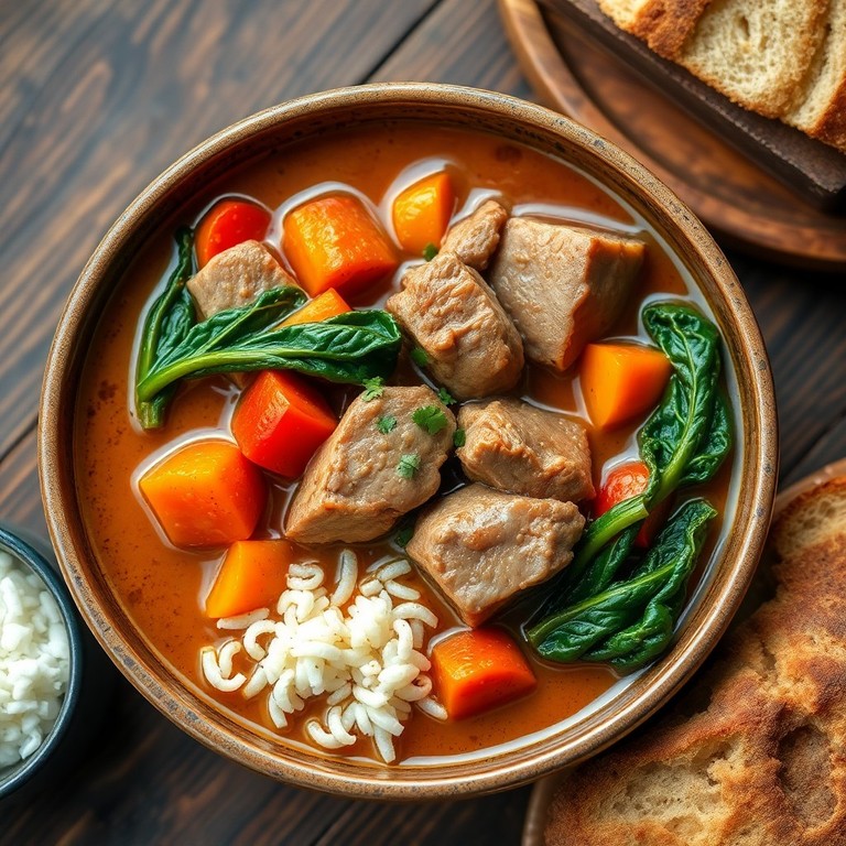 Ensopado de Porco com Gengibre e Legumes