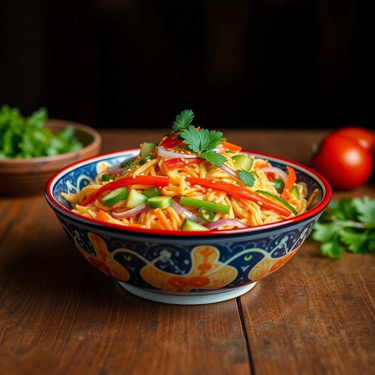Instant Noodles Chinese Bhel Salad Bowl